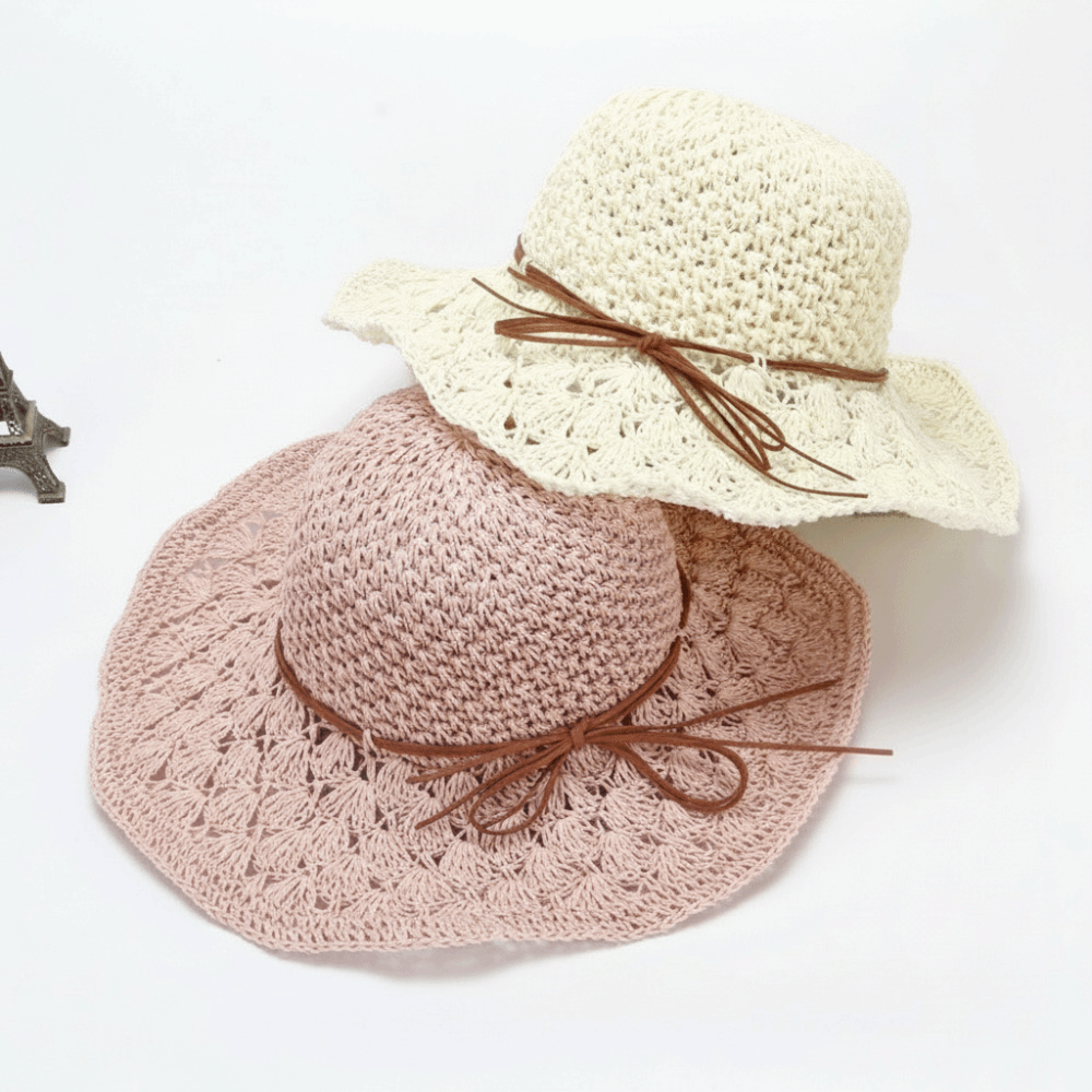 Handwoven Crochet Straw Hat Wi - Hat Floppy Wide recension och pris