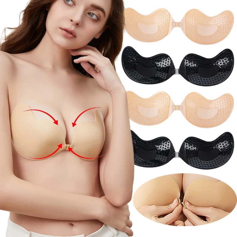 1/2Pc Invisible Push Up Bra Su - Bralette Triangle Set recension och pris
