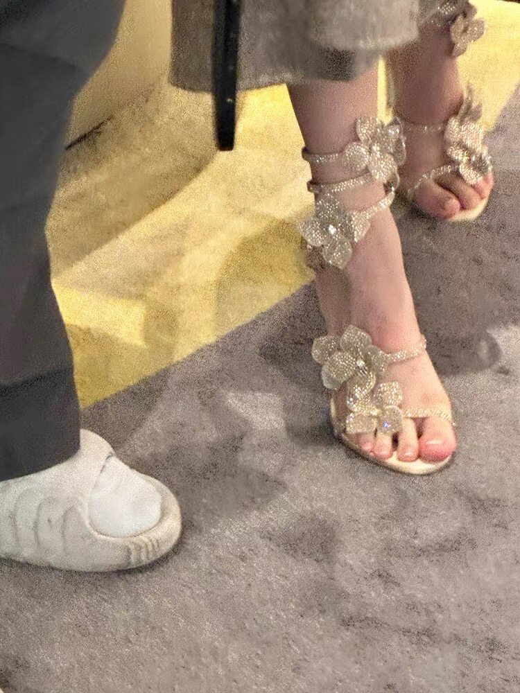 Women's 3D Floral Applique Str - Sandal Strappy Heeled recension och pris