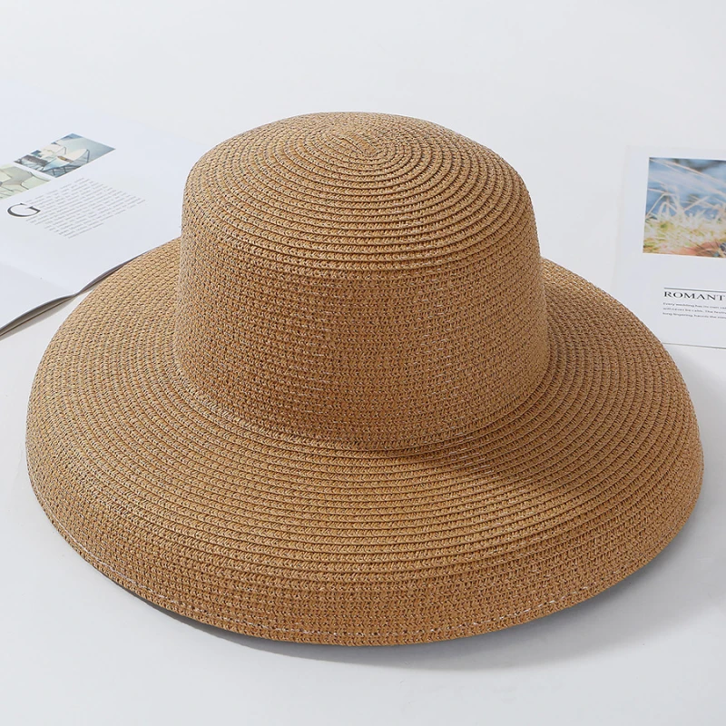 2023 New Summer Ladies Solid P - Hat Floppy Wide recension och pris