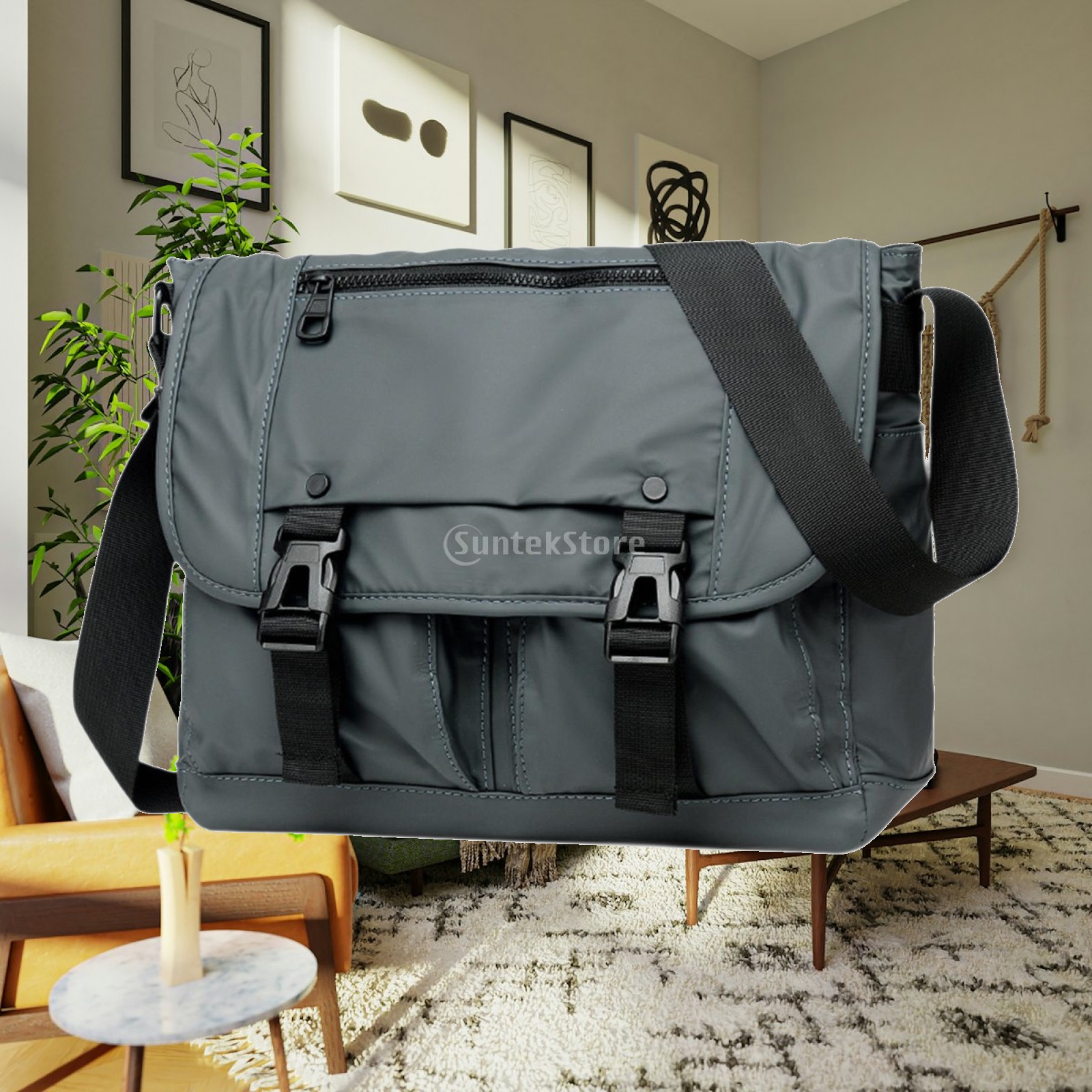 Messenger Bag Multilayer Pocke - Tote Bag Beach recension och pris