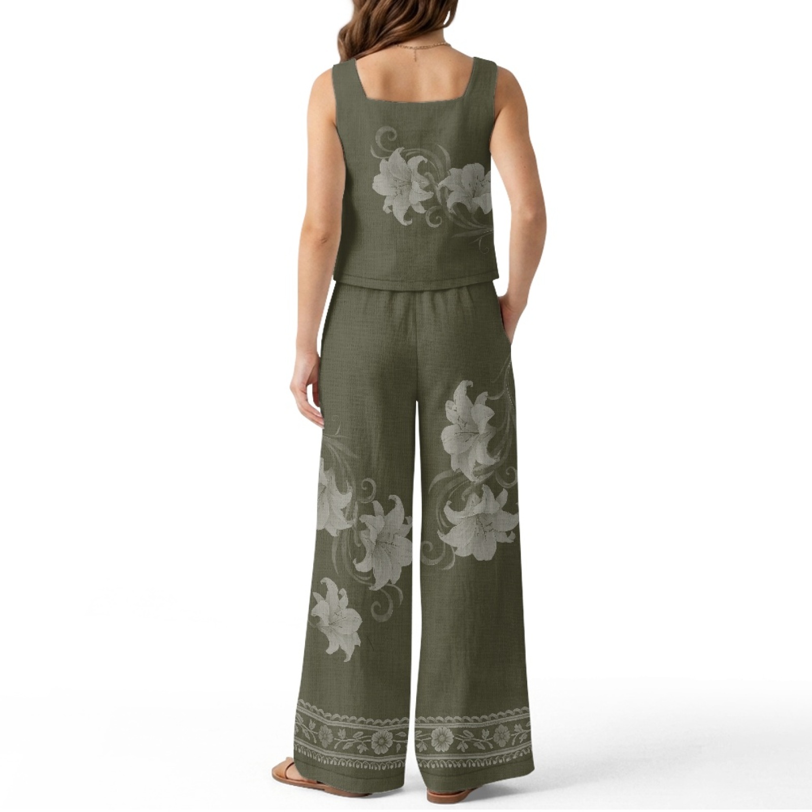 INSTANTARTS Women’s Linen Vest - Linen Pant Wide recension och pris