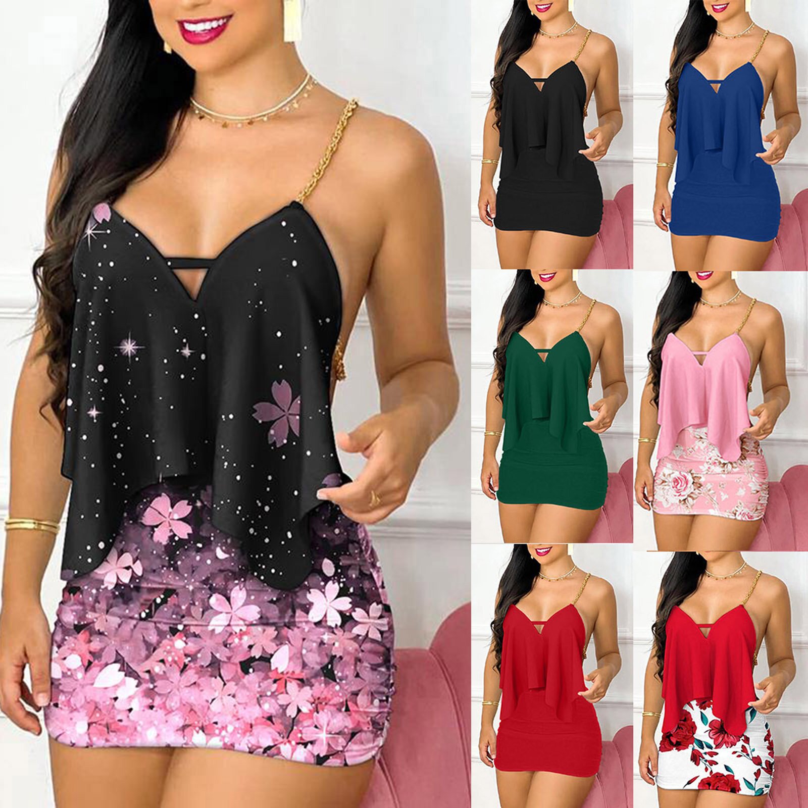Womens Dresses Summer Fashion  - Romper Floral Print recension och pris