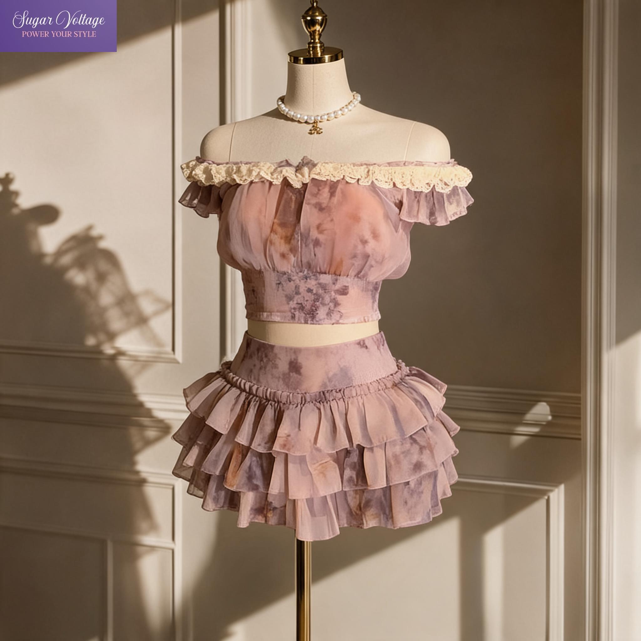 French Sweet Coquette Off Shou - Romper Floral Print recension och pris