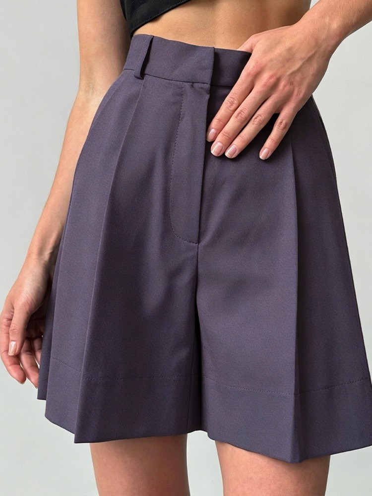 Casual Linen Wide Leg Shorts L - Linen Pant Wide recension och pris